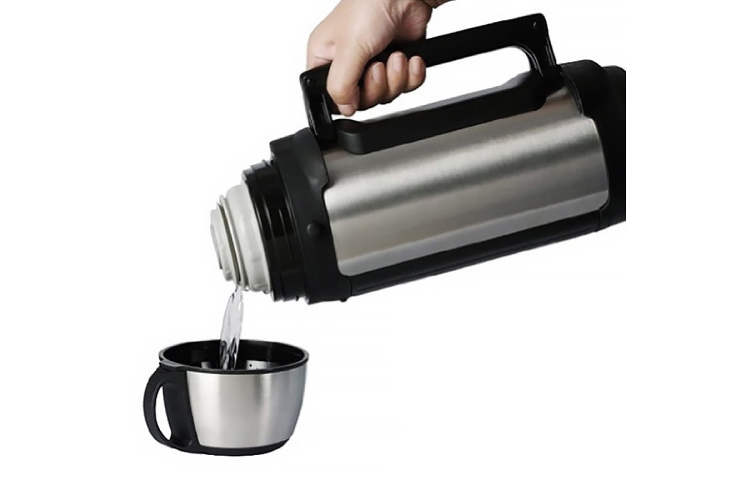 Термос 1,2л (нерж. сталь, серебро)