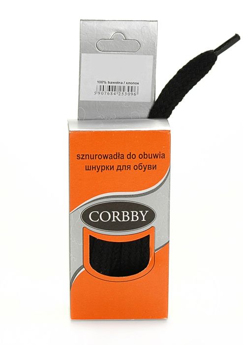 Шнурки  плоские черные