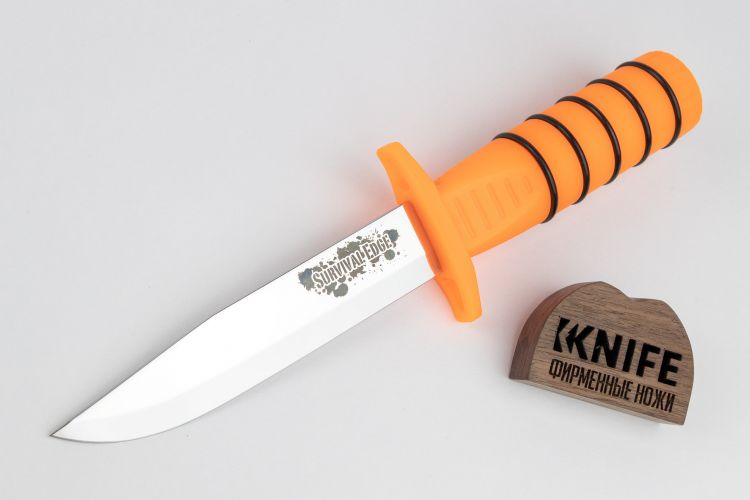 Нож "Survival Edge" оранж., с огновом (ст. German 4116)