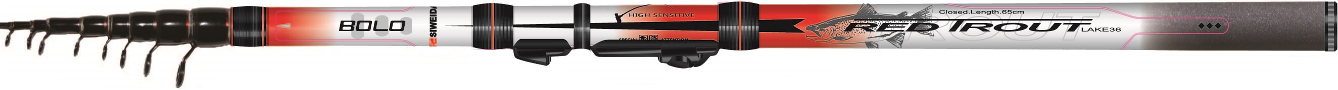 Удилище Red Trout, 360см, телеск, с/к